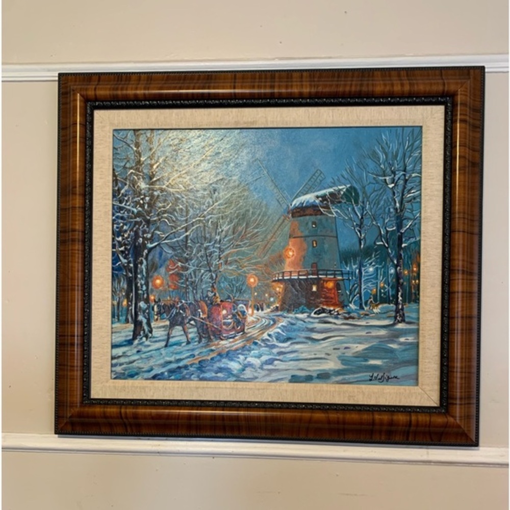 Art by  DELSIGNORE (1938- , Canada) OIL ON canvas giclee - Signed, lower right